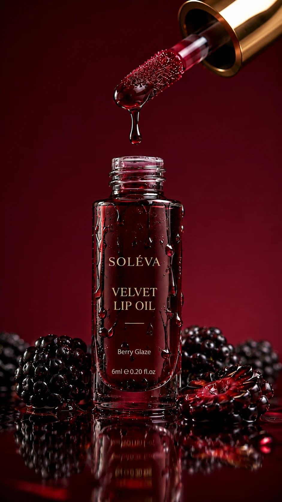 Soleva velvet lip oil dropper product image
