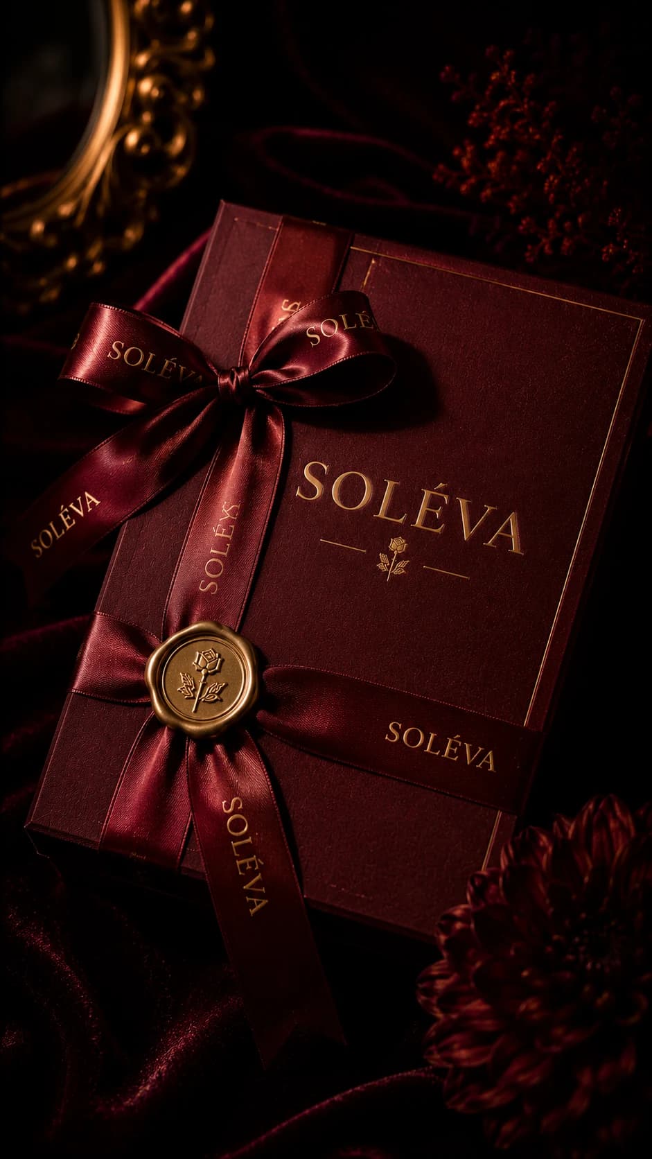 Soleva velvet packaging and product composition